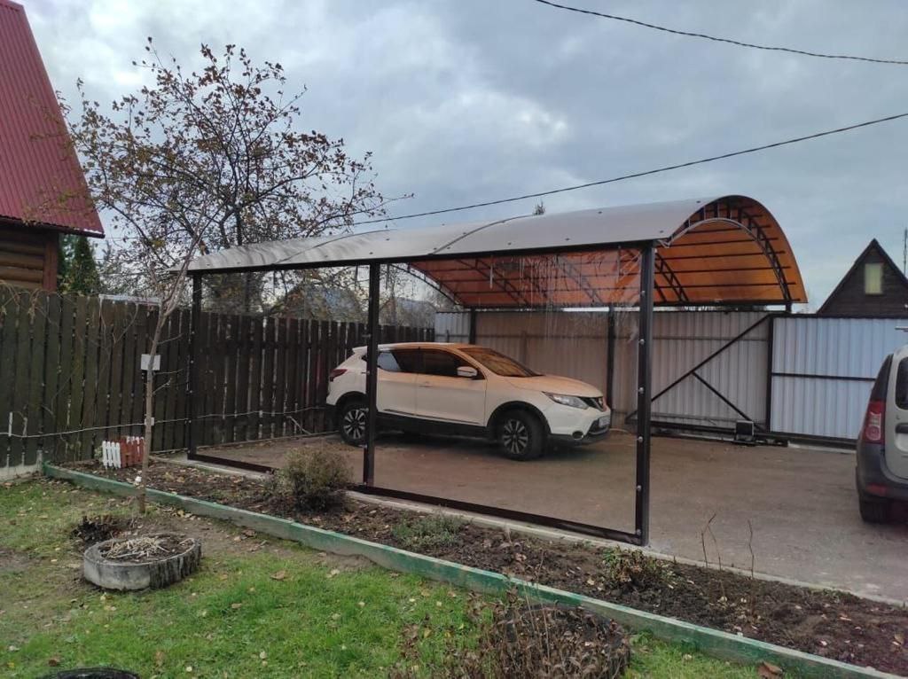 Прозрачные шторы ПВХ для навеса под автомобиль в Нижнем Кисляе